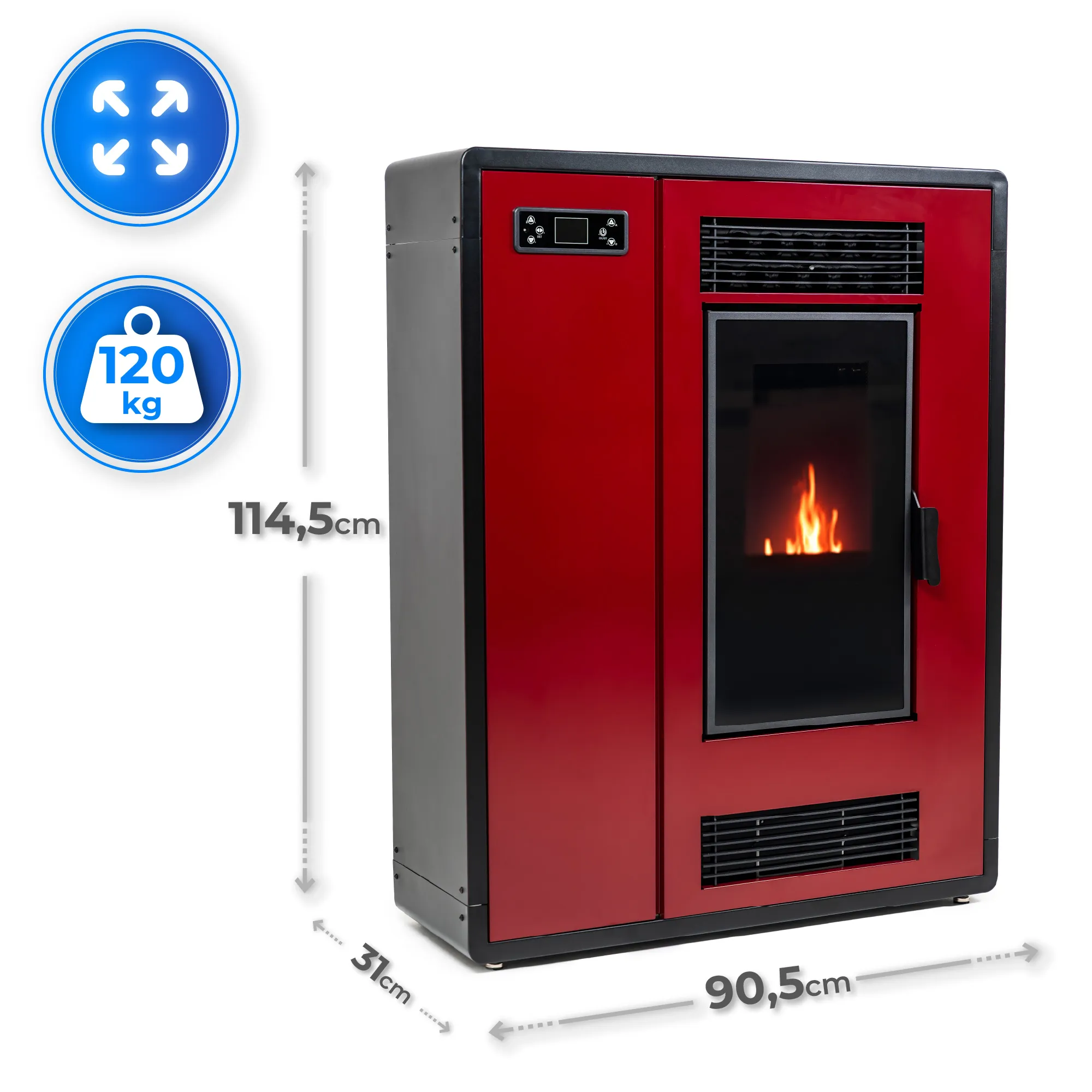 Specificații sobă THUNDER ARIA-BLACK 12 kW