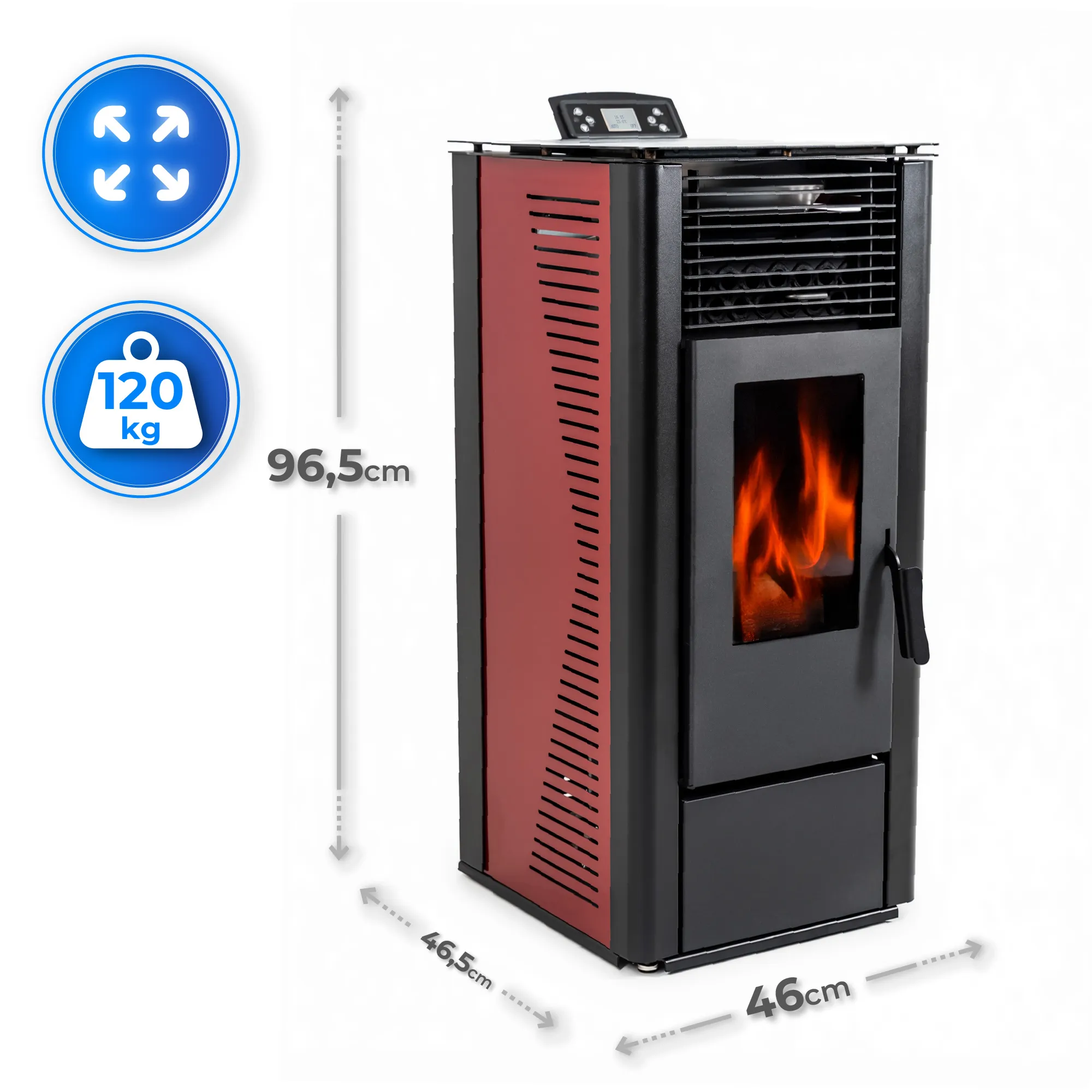 Specificații sobă THUNDER ARIA-BLACK 12 kW