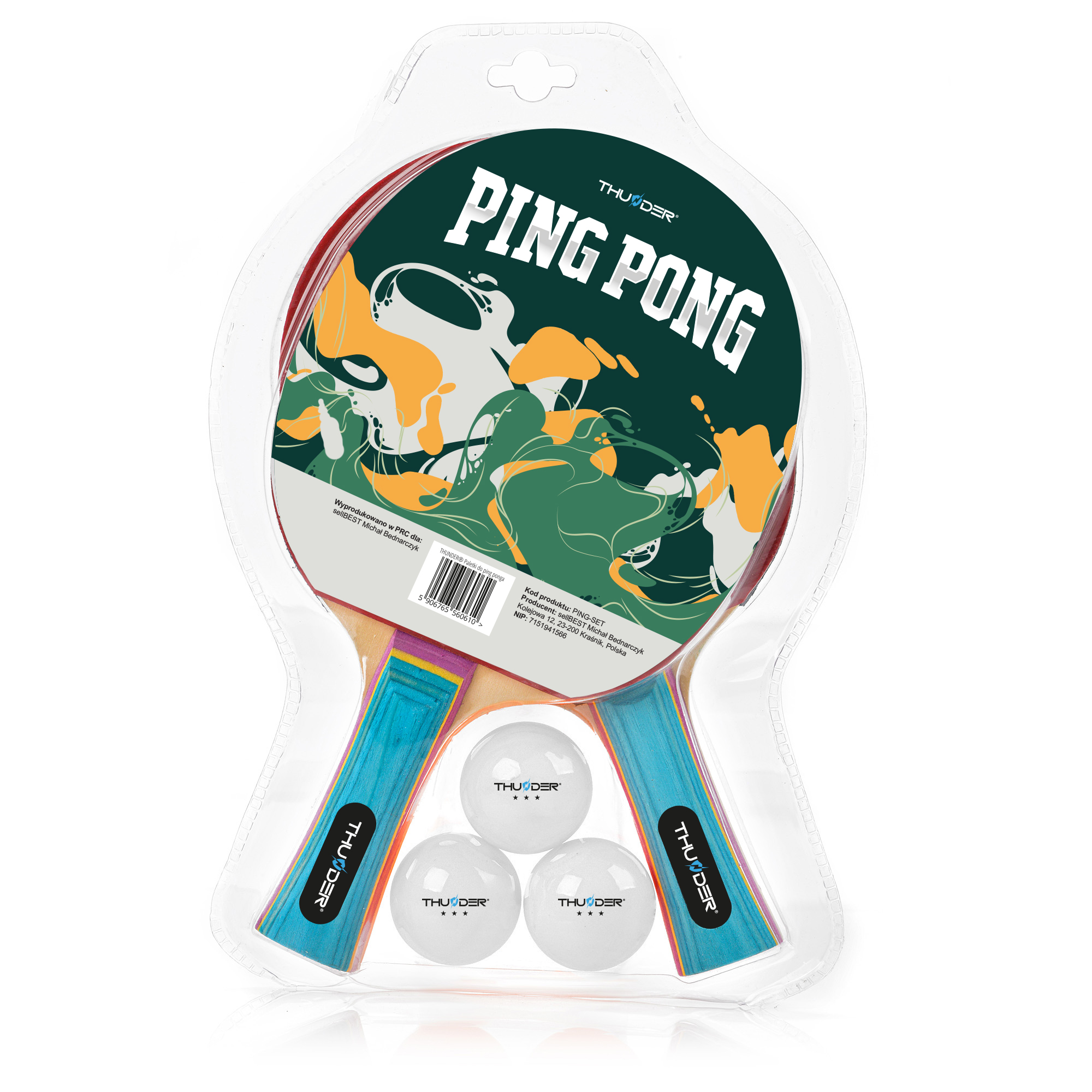 Palete TENIS DE MASĂ Thunder Ping Set