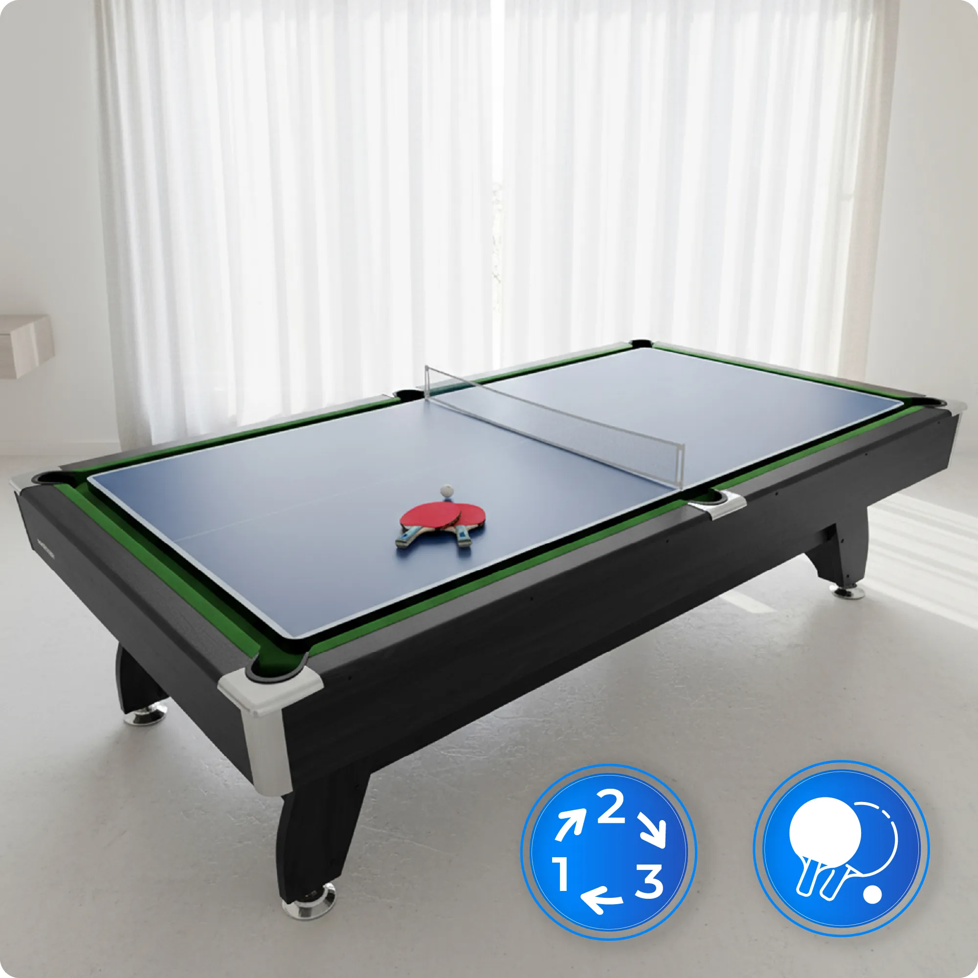 Setul mesei de biliard BOLD-BLACK-7FT