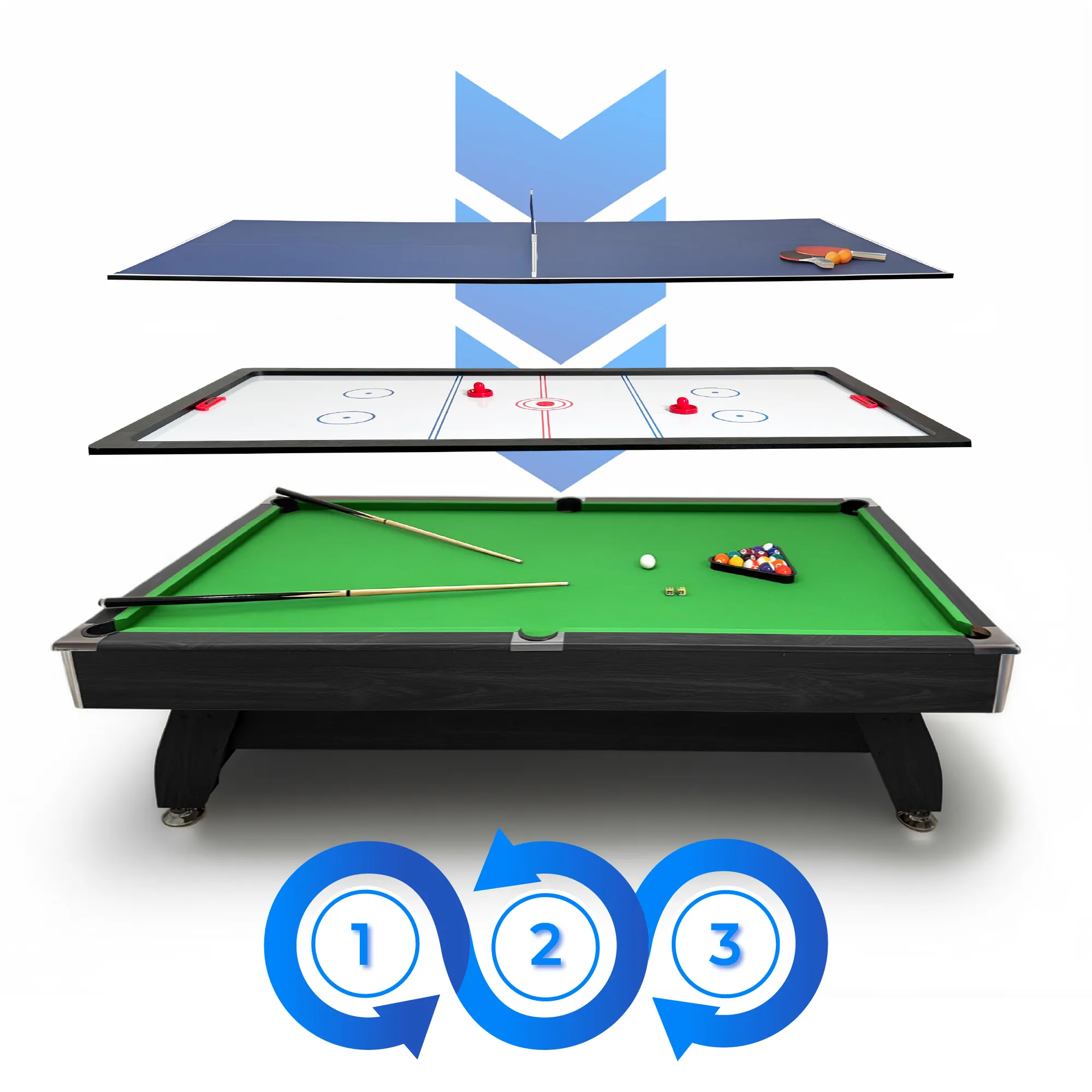 Setul mesei de biliard BOLD-BLACK-7FT