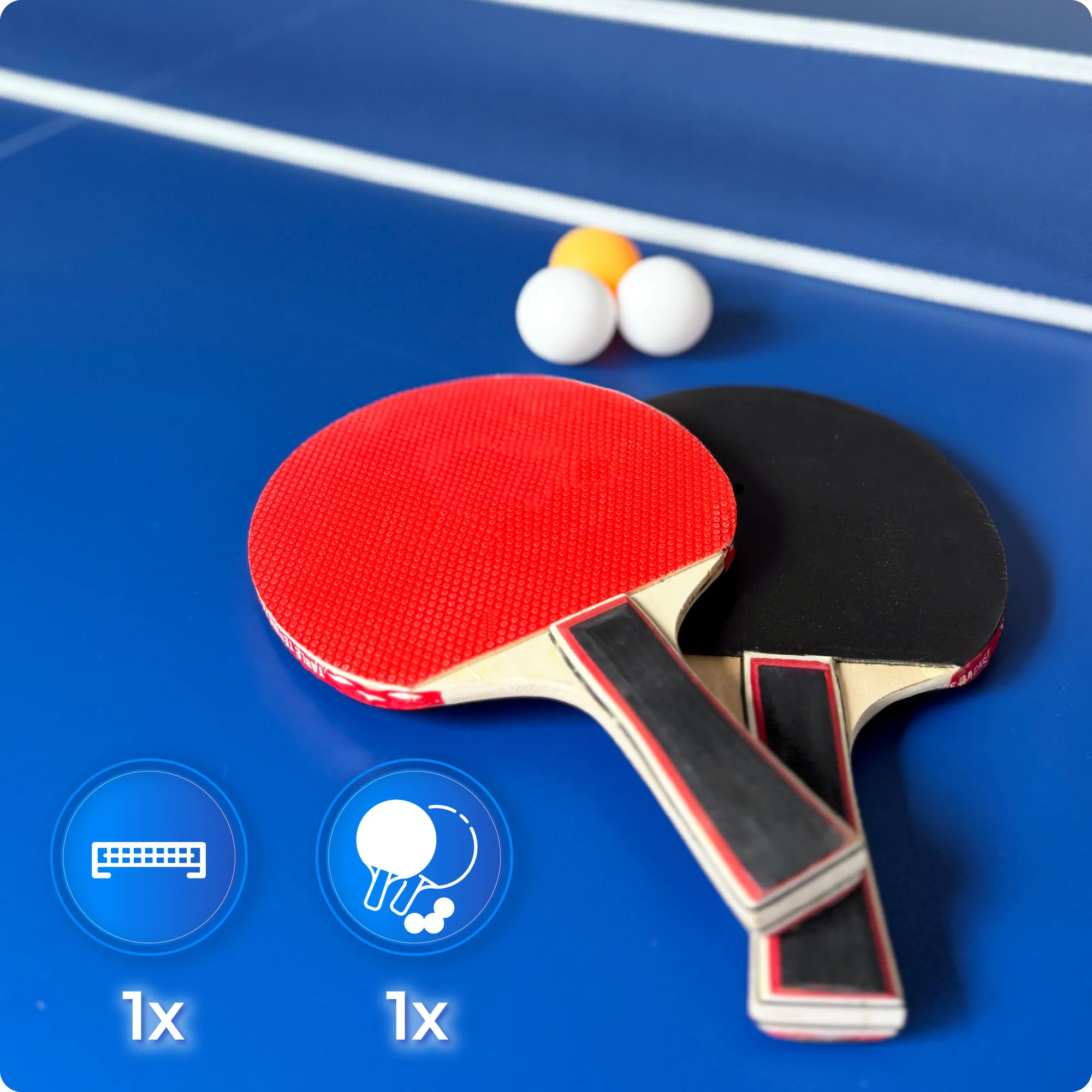 Setul de ping-pong BOLD-BLACK-7FT