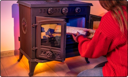 Sobă de fontă pe lemne ATAR 10 kW