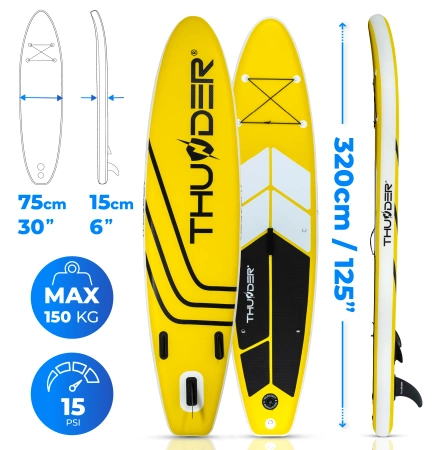 Placă SUP 320cm THUNDER COAST YELLOW