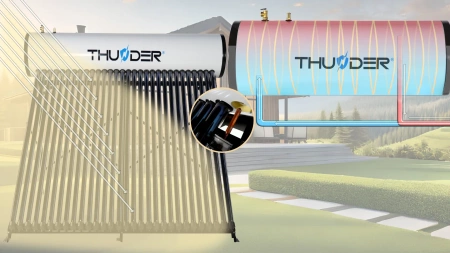 Colector solar presurizat cu rezervor THUNDER 300 L BLACK