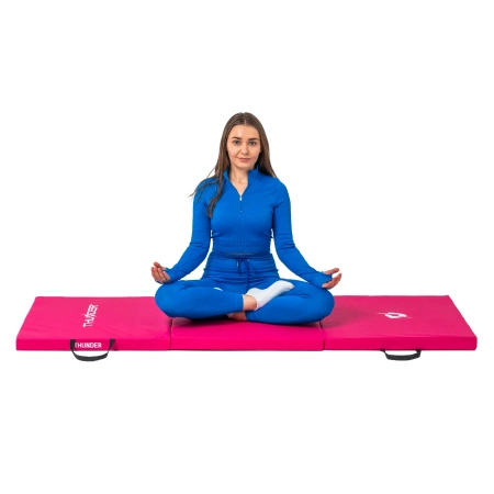 Saltea de gimnastică roz 180x60x4 THUNDER