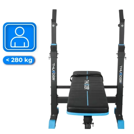 Bancă de antrenament cu suporturi pentru haltere THUNDER MONET