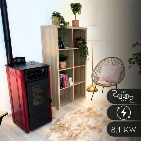 Sobă pe peleți SOPHIA RED 8,1 kW 