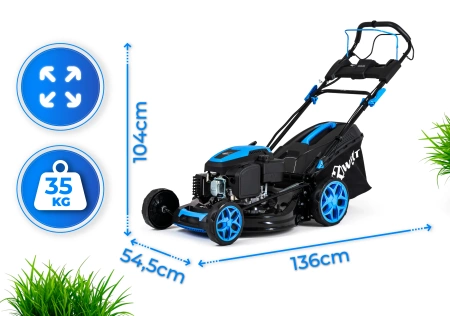 Mașină de tuns iarba pe benzină Hexwelt HW-KS-224 53cm 4,4kW cu autopropulsie