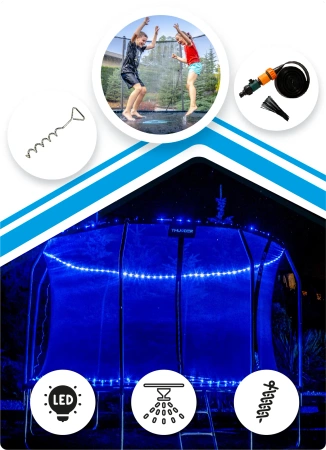 Trambulină THUNDER INSIDE ELITE 16FT (488 cm) NEGRU