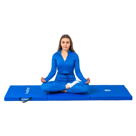 Saltea de gimnastică albastră 180x60x5 THUNDER