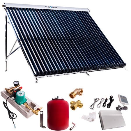 Kit solar cu 1 colector vidat de 30 de tuburi, fără cablu solar și fără rezervor