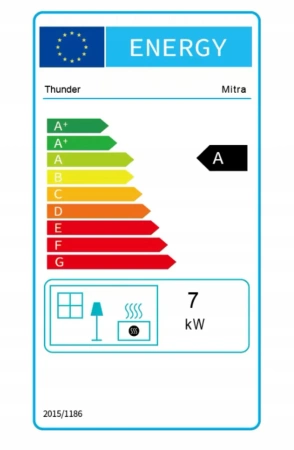 Sobă de fontă pe lemne MITRA 7 kW 