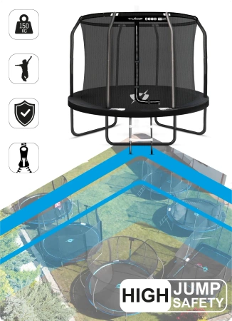 Trambulină THUNDER INSIDE ELITE 6FT (183 cm) NEGRU