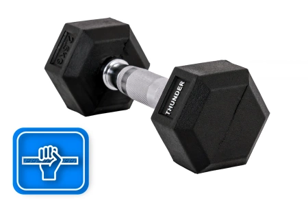Ganteră hexagonală 2.5 kg THUNDER 
