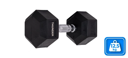 Ganteră hexagonală 12,5 kg THUNDER