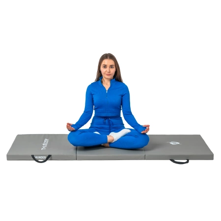 Saltea de gimnastică gri 180x60x4 THUNDER