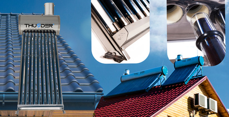 Colector solar THUNDER nepresurizat cu rezervor de 100 L