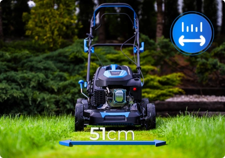 Mașină de tuns iarba pe benzină Hexwelt HW-KS-200 51cm 3,8kW cu autopropulsie