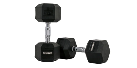 Ganteră hexagonală 17,5 kg THUNDER