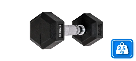 Ganteră hexagonală 2.5 kg THUNDER 