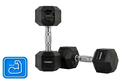 Ganteră hexagonală 10 kg THUNDER