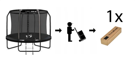 Trambulină THUNDER INSIDE ELITE 6FT (183 cm) NEGRU