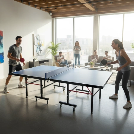 Masă de tenis de masă THUNDER VITAL-18-BLUE