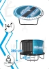 Trambulină THUNDER INSIDE ELITE 14FT (427cm) NEGRU