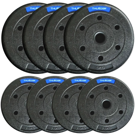 Set de greutăți bituminoase marca THUNDER 4x2,5 kg + 4x5 kg