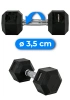 Ganteră hexagonală 10 kg THUNDER