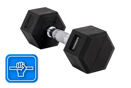 Haltér hexagonal 5 kg THUNDER