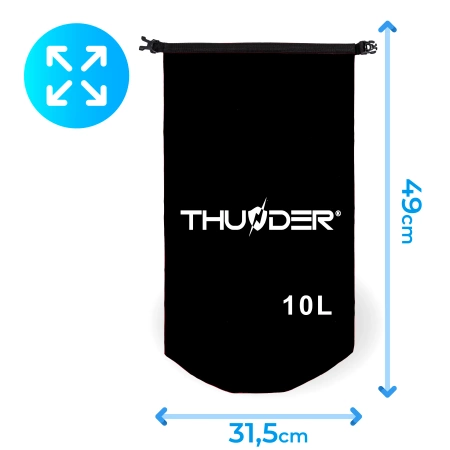 Sac impermeabil 10 L THUNDER negru