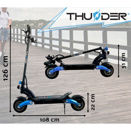 Trotinetă electrică THUNDER FLUX 1000W 48V 18Ah