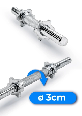 Bară dreaptă cu filet 40 cm 30 mm THUNDER