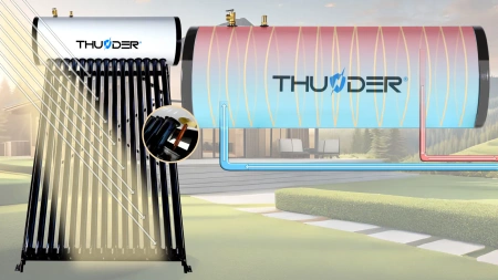 Colector solar presurizat cu rezervor THUNDER 150 L BLACK