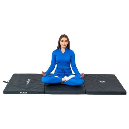 Saltea de gimnastică neagră 197x100x5 THUNDER