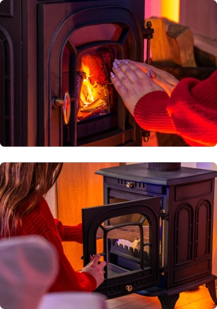 Sobă de fontă pe lemne AGNI 7 kW 