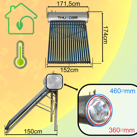 Colector solar presurizat cu rezervor THUNDER 200 L