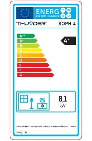 Sobă pe peleți SOPHIA BLACK 8,1 kW 