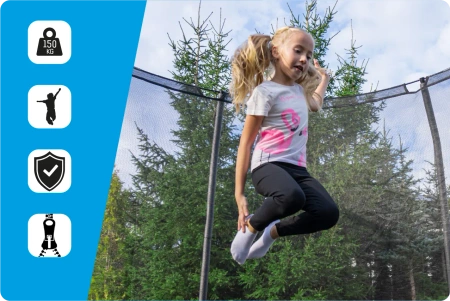 Trambulină THUNDER INSIDE ELITE 10FT (305 cm) NEGRU