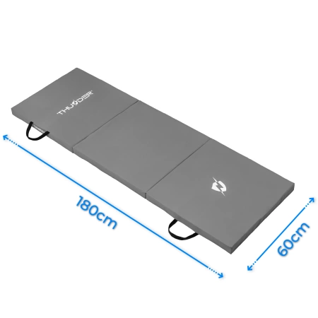 Saltea de gimnastică gri 180x60x4 THUNDER