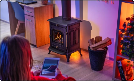 Sobă de fontă pe lemne AGNI 7 kW 