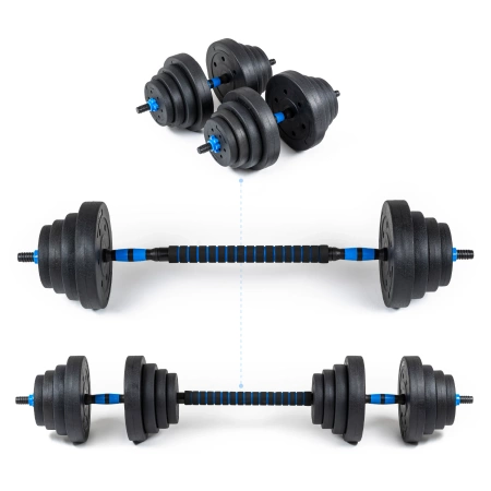 GYM-03 2x20 kg gantere reglabile din bitum 