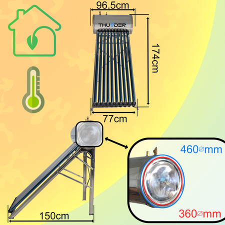 Colector solar presurizat cu rezervor THUNDER 100 L