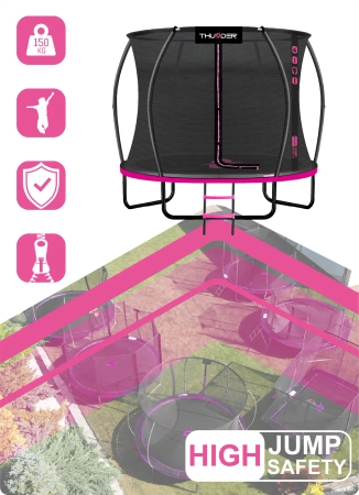 Trambulină THUNDER INSIDE ULTRA 8FT (244 cm) PINK