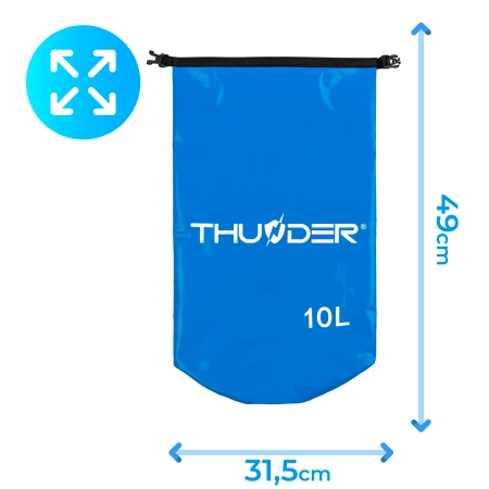 Sac impermeabil 10 L THUNDER albastru