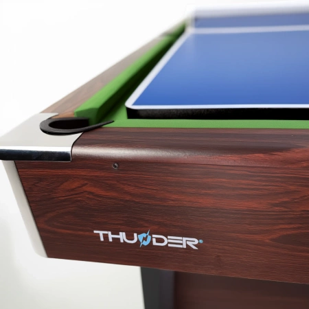 Masă de biliard THUNDER cu suprapunere cymball/ping pong 7FT - BOLD-BROWN