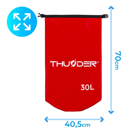 Sac impermeabil 30 L THUNDER roșu