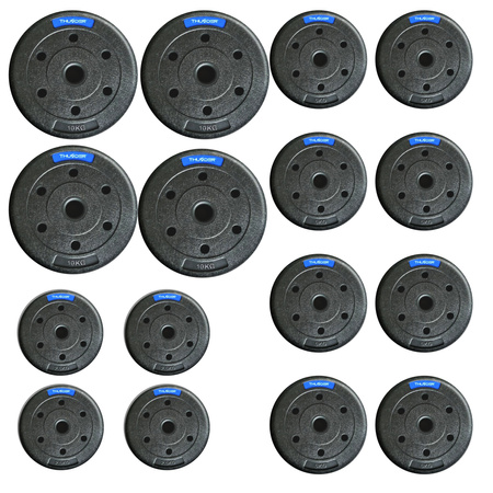 Set de greutăți bituminoase marca THUNDER 4x10 kg + 8x5 kg + 4x2,5 kg